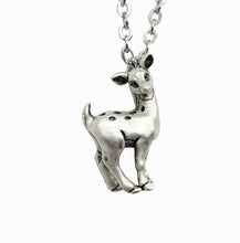 Load image into Gallery viewer, Deer Fawn Pendant in Silver Plate
