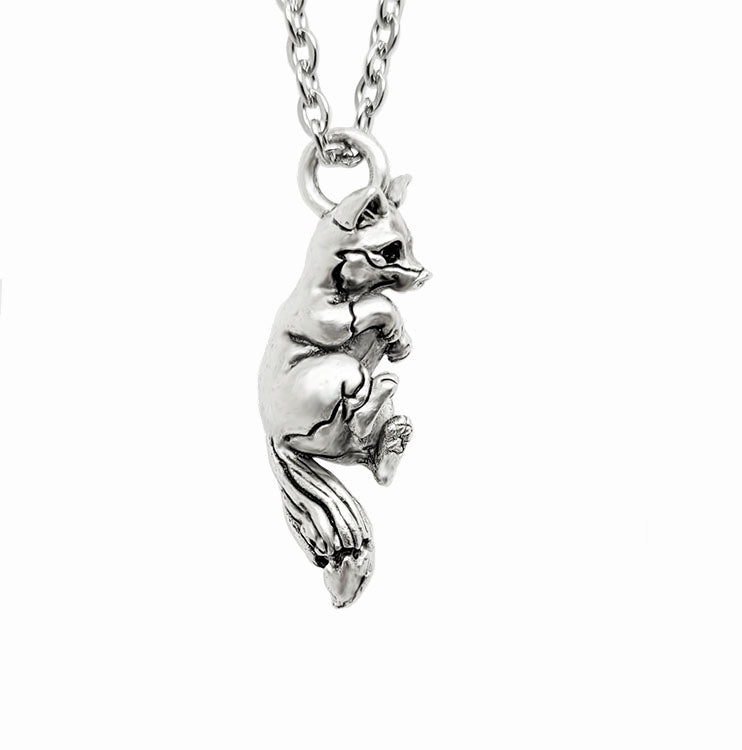 Fox Pendant in Silver Plated Pewter – The Sparkling Pebble