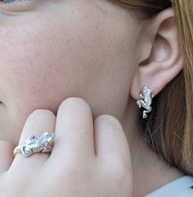 Load image into Gallery viewer, Frog Earrings in Sterling Silver
