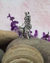 Load image into Gallery viewer, Llama/Alpaca Pendant in Silver Plated Pewter
