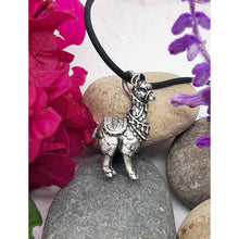 Load image into Gallery viewer, Llama/Alpaca Pendant in Silver Plated Pewter
