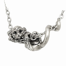 Load image into Gallery viewer, Monkey Pendant in Silver Plate
