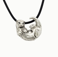 Load image into Gallery viewer, Otter Pendant in Sterling Silver
