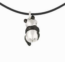 Load image into Gallery viewer, Panda Cub Pendant in Silver Plated Pewter
