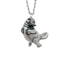 Load image into Gallery viewer, Platypus Pendant in Silver Plated Pewter
