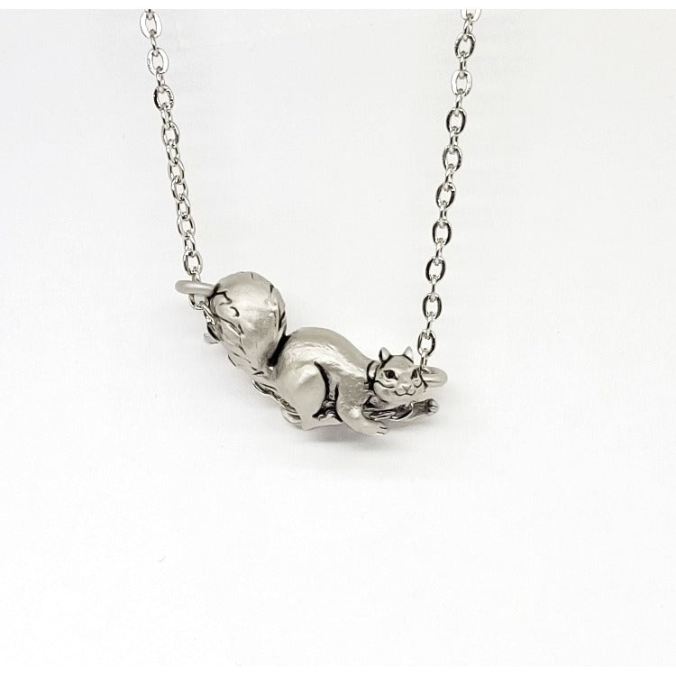 Squirrel Pendant in Sterling Silver