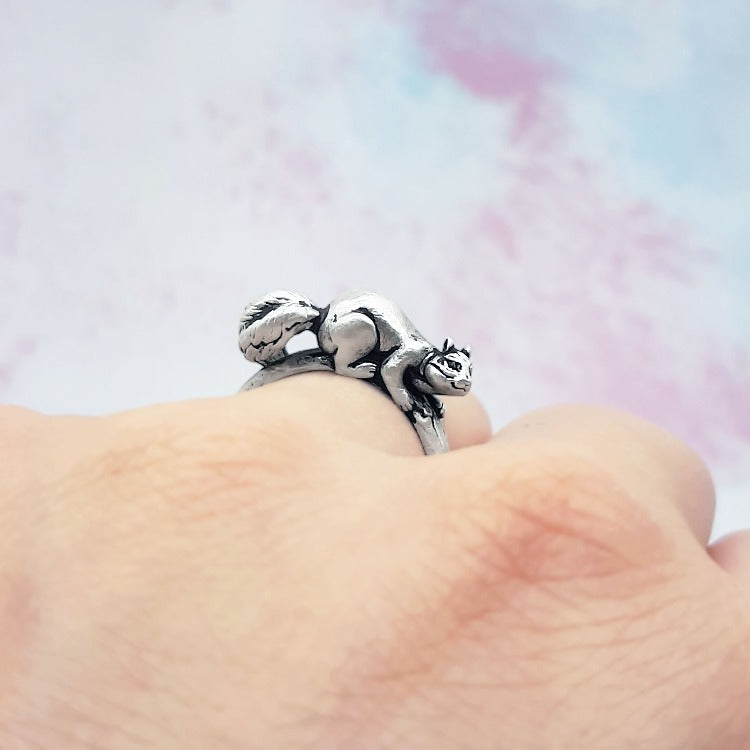 Squirrel Ring in Sterling Silver