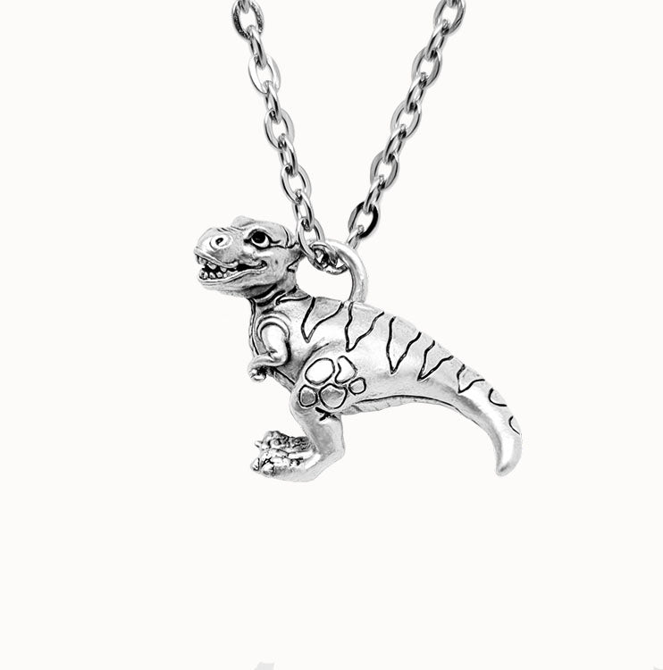T-Rex pendant in silver plated pewter