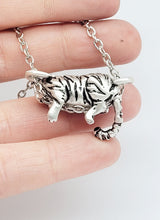 Load image into Gallery viewer, Tiger Pendant in Silver Plated Pewter
