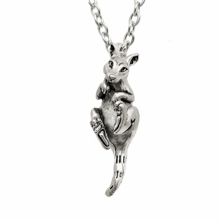Wallaby Pendant in Silver Plate