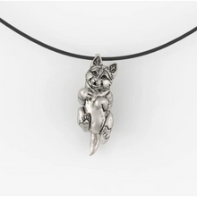 Load image into Gallery viewer, Wolf Pup Pendant in Sterling Silver
