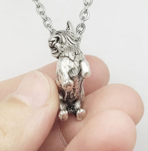 Load image into Gallery viewer, Yorkie / Terrier Pendant made in Silver plate
