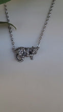 Load and play video in Gallery viewer, Tiger Pendant in Silver Plated Pewter
