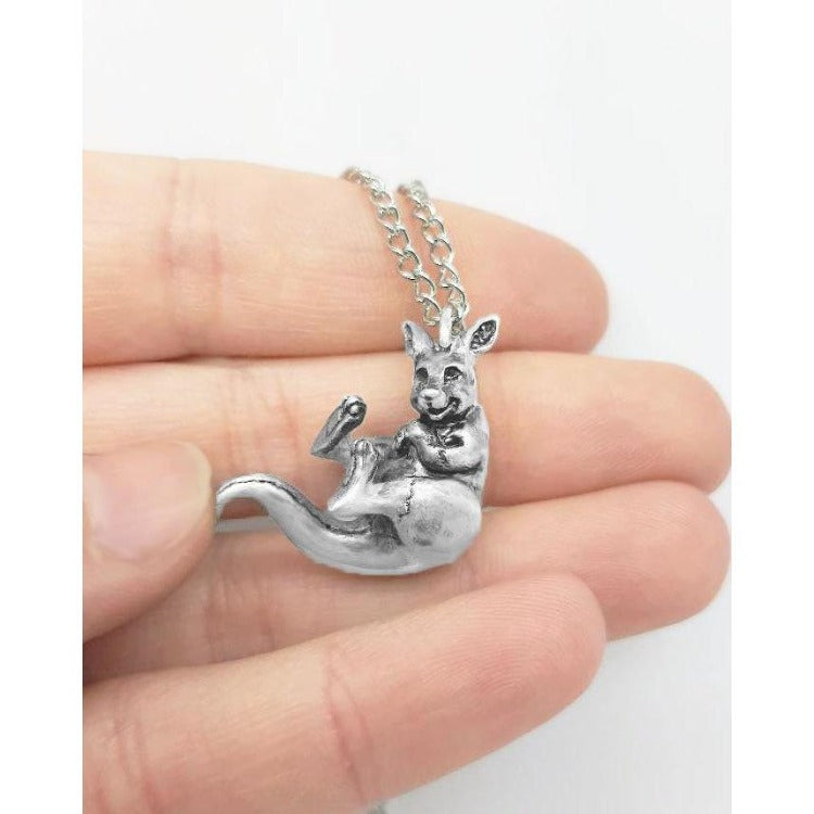 Wallaby Pendant in Sterling Silver