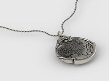 Load image into Gallery viewer, Fingerprint and Initial Pendant in Sterling Silver
