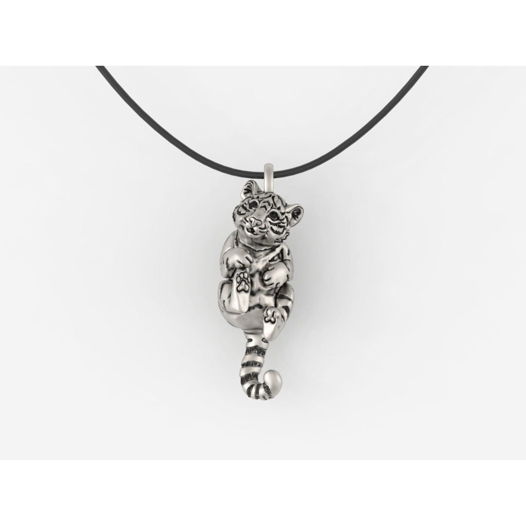 Tiger Cub Pendant in Sterling Silver
