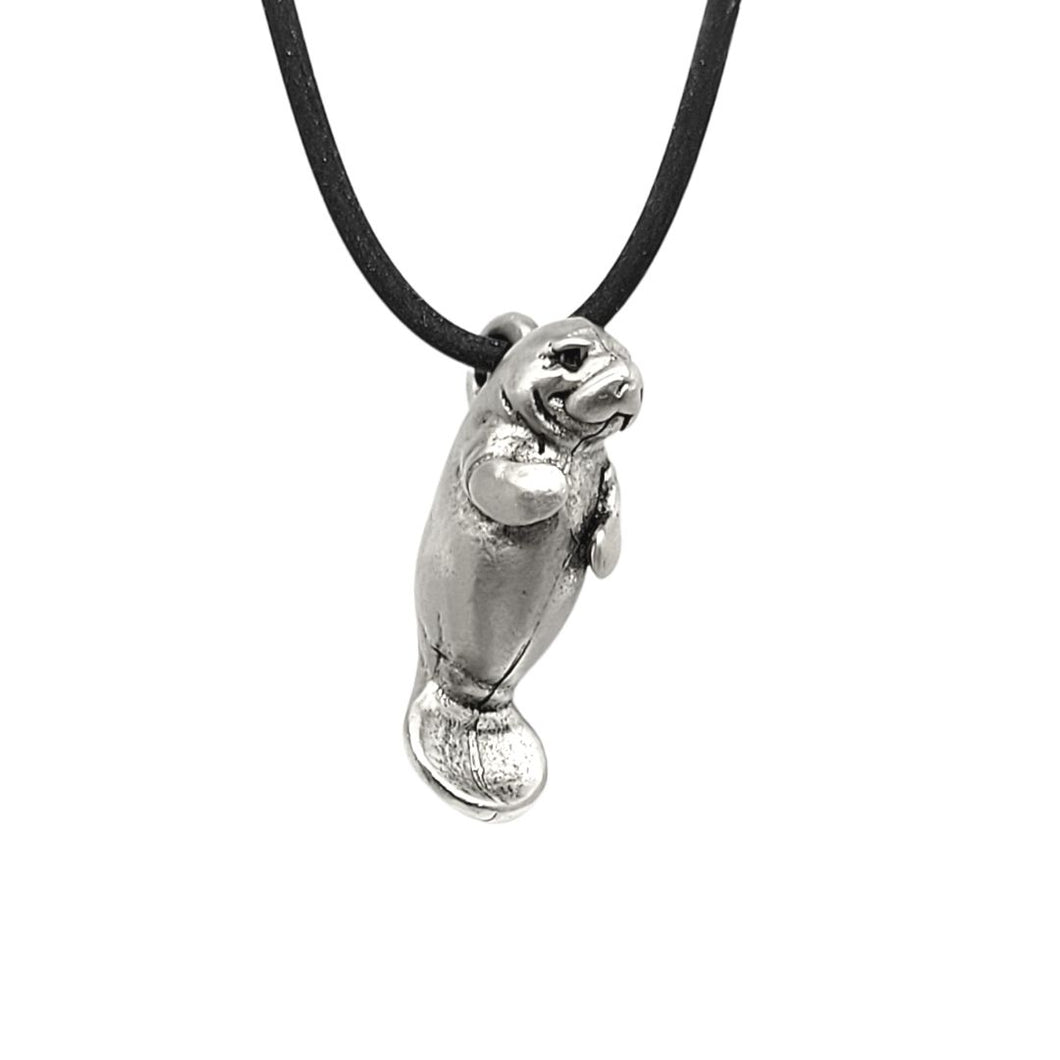Manatee Pendant in Sterling Silver