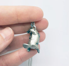 Load image into Gallery viewer, Platypus Pendant in Silver Plated Pewter
